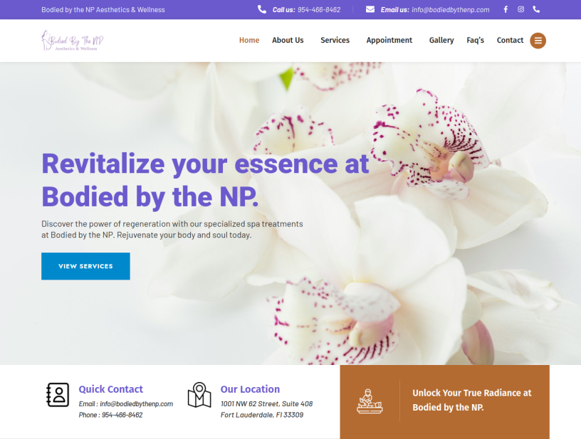 BodiedByNP website mockup