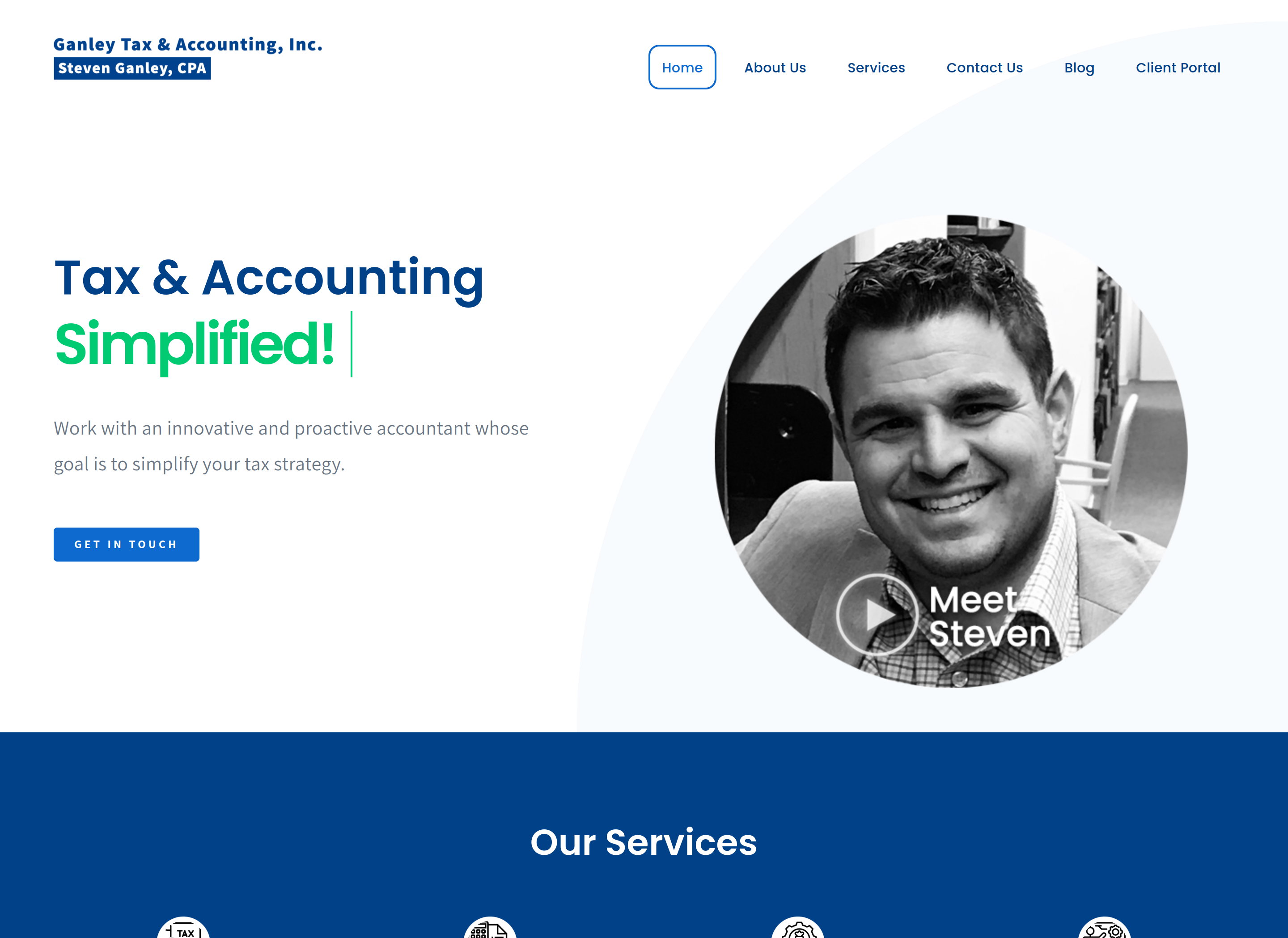 Ganley Tax website preview